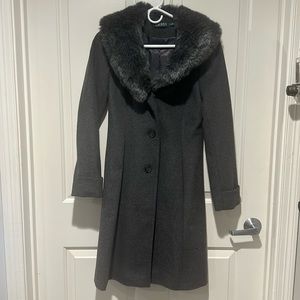 Lauren Ralph Lauren
Faux Fur–Trim Wool-Blend Coat